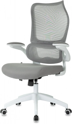 Кресло эргономичное Бюрократ Sigma WH 1 серый сетка/ткань крестов. пластик пластик белый — фото, характеристики, наличие в Сыктывкаре