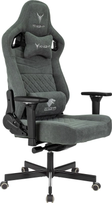 Кресло игровое Knight Hunter серый Alfa 44 искусственная замша крестов. металл — фото, характеристики, наличие в Сыктывкаре