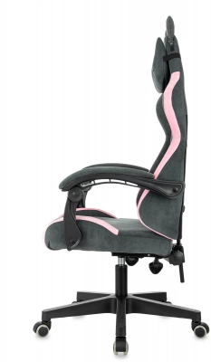 Кресло игровое Knight Kitty Fabric серый/розовый крестов. пластик — фото, характеристики, наличие в Сыктывкаре