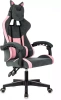 Кресло игровое Knight Kitty Fabric серый/розовый крестов. пластик