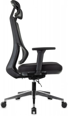 Кресло эргономичное Бюрократ MC-412N-H черный сетка/ткань с подголов. крестов. металл хром — фото, характеристики, наличие в Сыктывкаре