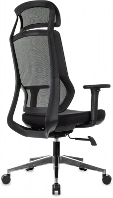 Кресло эргономичное Бюрократ MC-412N-H черный сетка/ткань с подголов. крестов. металл хром — фото, характеристики, наличие в Сыктывкаре
