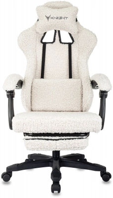 Кресло игровое Knight Lord/F молочный Camby 01 крестов. пластик подст.для ног — фото, характеристики, наличие в Сыктывкаре