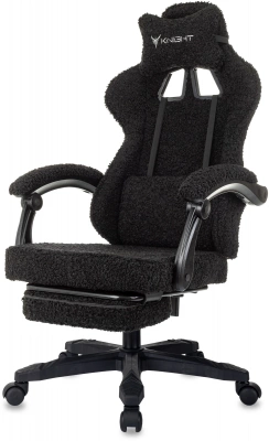 Кресло игровое Knight Lord/F черный экомех крестов. пластик подст.для ног — фото, характеристики, наличие в Сыктывкаре