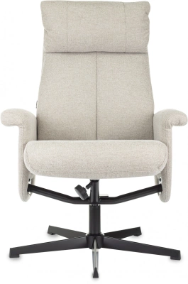 Кресло для дома Бюрократ _Baron с пуфом бежевый металл черный крестов. (_BARON/BEIGE) — фото, характеристики, наличие в Сыктывкаре