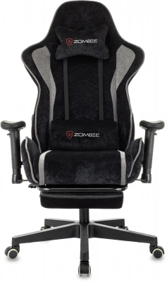Кресло игровое Zombie Drift/F черный/серый крестов. пластик подст.для ног — фото, характеристики, наличие в Сыктывкаре