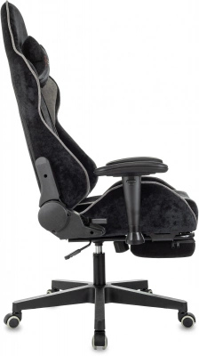 Кресло игровое Zombie Drift/F черный/серый крестов. пластик подст.для ног — фото, характеристики, наличие в Сыктывкаре