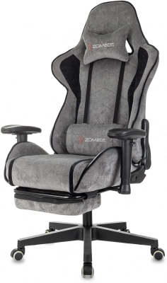 Кресло игровое Zombie Drift/F серый/черный крестов. пластик подст.для ног — фото, характеристики, наличие в Сыктывкаре
