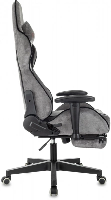 Кресло игровое Zombie Drift/F серый/черный крестов. пластик подст.для ног — фото, характеристики, наличие в Сыктывкаре