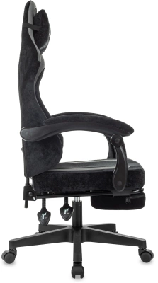 Кресло игровое Knight Custom/F черный/серый крестов. пластик подст.для ног — фото, характеристики, наличие в Сыктывкаре