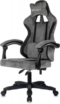 Кресло игровое Knight Wolf серый/черный крестов. пластик — фото, характеристики, наличие в Сыктывкаре
