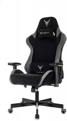 Кресло игровое Knight Regal Fabric черный/серый искусственная замша с подголов. крестов. металл — фото, характеристики, наличие в Сыктывкаре