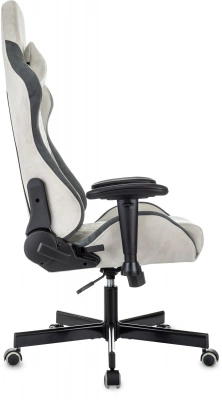 Кресло игровое Knight Regal Fabric светло-серый/серый искусственная замша крестов. металл — фото, характеристики, наличие в Сыктывкаре