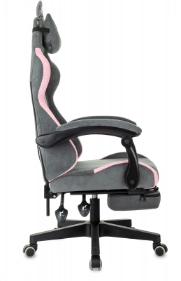 Кресло игровое Knight Kitty/F Fabric серый/розовый крестов. пластик подст.для ног — фото, характеристики, наличие в Сыктывкаре