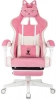 Кресло игровое Knight Kitty/F W Fabric розовый/молочный крестов. пластик подст.для ног пластик белый — фото, характеристики, наличие в Сыктывкаре