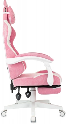 Кресло игровое Knight Kitty/F W Fabric розовый/молочный крестов. пластик подст.для ног пластик белый — фото, характеристики, наличие в Сыктывкаре