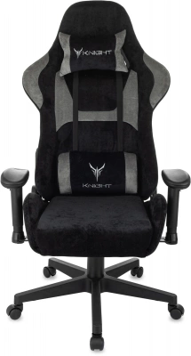 Кресло игровое Knight Flame черный/серый крестов. пластик — фото, характеристики, наличие в Сыктывкаре