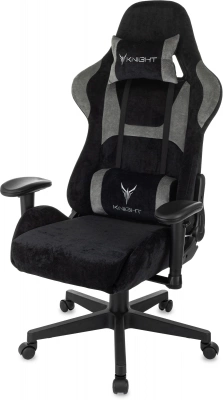 Кресло игровое Knight Flame черный/серый крестов. пластик — фото, характеристики, наличие в Сыктывкаре