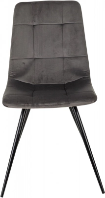 Стул для дома Бюрократ CH-K1_4 комплект 4шт т.серый Holland 18 металл черный на ножках (CH-K1_1/HL18_4) — фото, характеристики, наличие в Сыктывкаре