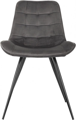 Стул для дома Бюрократ CH-K2_4 комплект 4шт т.серый Holland 18 металл черный на ножках (CH-K2_1/HL18_4) — фото, характеристики, наличие в Сыктывкаре