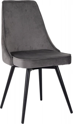 Стул для дома Бюрократ CH-K4_SP_2 с повор.мех. комплект 2шт т.серый Holland 18 металл черный на ножках (CH-K4_1/SP/HL18_2) — фото, характеристики, наличие в Сыктывкаре