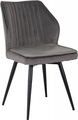 Стул для дома Бюрократ CH-K5_SP_2 с повор.мех. комплект 2шт т.серый Holland 18 металл черный на ножках (CH-K5_1/SP/HL18_2) — фото, характеристики, наличие в Сыктывкаре