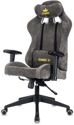 Кресло игровое Zombie 51 серый Light-19 крестов. пластик — фото, характеристики, наличие в Сыктывкаре