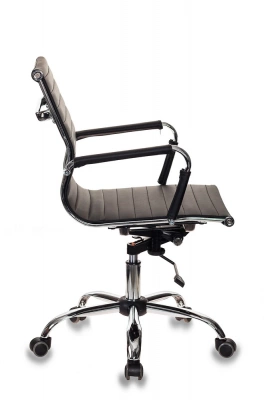 Кресло руководителя Бюрократ CH-883-LOW черный экокожа низк.спин. крестов. металл хром — фото, характеристики, наличие в Сыктывкаре