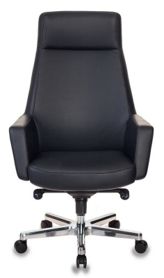 Кресло руководителя Бюрократ _Antonio черный кожа крестов. алюминий — фото, характеристики, наличие в Сыктывкаре