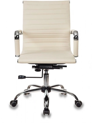Кресло руководителя Бюрократ CH-883-LOW слоновая кость экокожа низк.спин. крестов. металл хром — фото, характеристики, наличие в Сыктывкаре