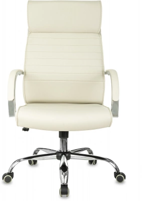 Кресло руководителя Бюрократ T-8010SL слоновая кость экокожа крестов. металл хром — фото, характеристики, наличие в Сыктывкаре