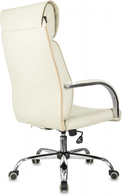 Кресло руководителя Бюрократ T-8010SL слоновая кость экокожа крестов. металл хром — фото, характеристики, наличие в Сыктывкаре