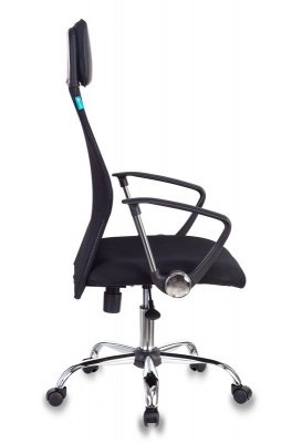 Кресло руководителя Бюрократ KB-6N черный TW-01 TW-11 сетка/ткань с подголов. крестов. металл хром — фото, характеристики, наличие в Сыктывкаре