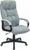 Кресло руководителя Бюрократ CH-824 Fabric серо-голубой Light-28 крестов. пластик
