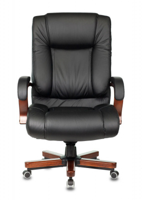 Кресло руководителя Бюрократ T-9925WALNUT черный кожа/иск.кожза крестов. металл/дерево — фото, характеристики, наличие в Сыктывкаре