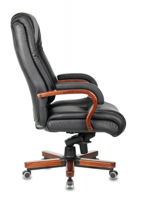 Кресло руководителя Бюрократ T-9925WALNUT черный кожа/иск.кожза крестов. металл/дерево — фото, характеристики, наличие в Сыктывкаре