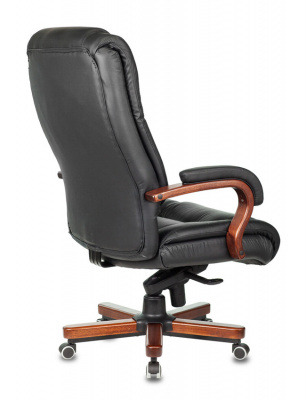 Кресло руководителя Бюрократ T-9925WALNUT черный кожа/иск.кожза крестов. металл/дерево — фото, характеристики, наличие в Сыктывкаре