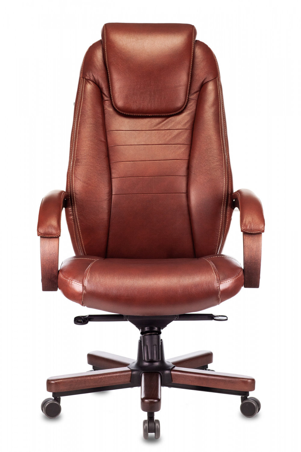 Кресло руководителя Бюрократ T-9923WALNUT светло-коричневый Leather Eichel кожа крестов. металл/дерево — фото, характеристики, наличие в Сыктывкаре