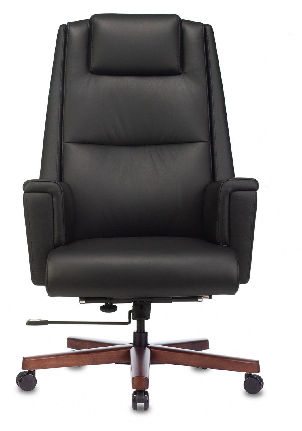 Кресло руководителя Бюрократ _DUKE черный кожа крестов. металл/дерево — фото, характеристики, наличие в Сыктывкаре