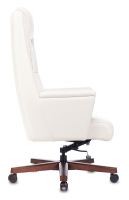 Кресло руководителя Бюрократ _DUKE белый кожа крестов. металл/дерево — фото, характеристики, наличие в Сыктывкаре
