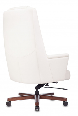 Кресло руководителя Бюрократ _DUKE белый кожа крестов. металл/дерево — фото, характеристики, наличие в Сыктывкаре