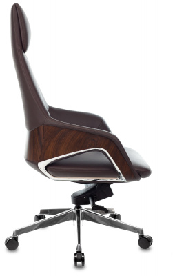 Кресло руководителя Бюрократ _DAO-2 коричневый кожа с подголов. крестов. алюминий — фото, характеристики, наличие в Сыктывкаре