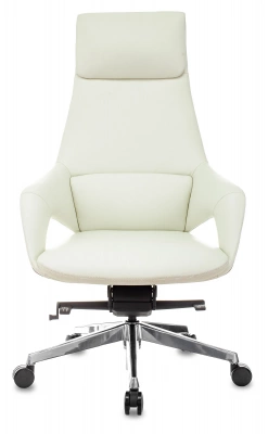 Кресло руководителя Бюрократ _DAO-2 белый кожа с подголов. крестов. алюминий — фото, характеристики, наличие в Сыктывкаре