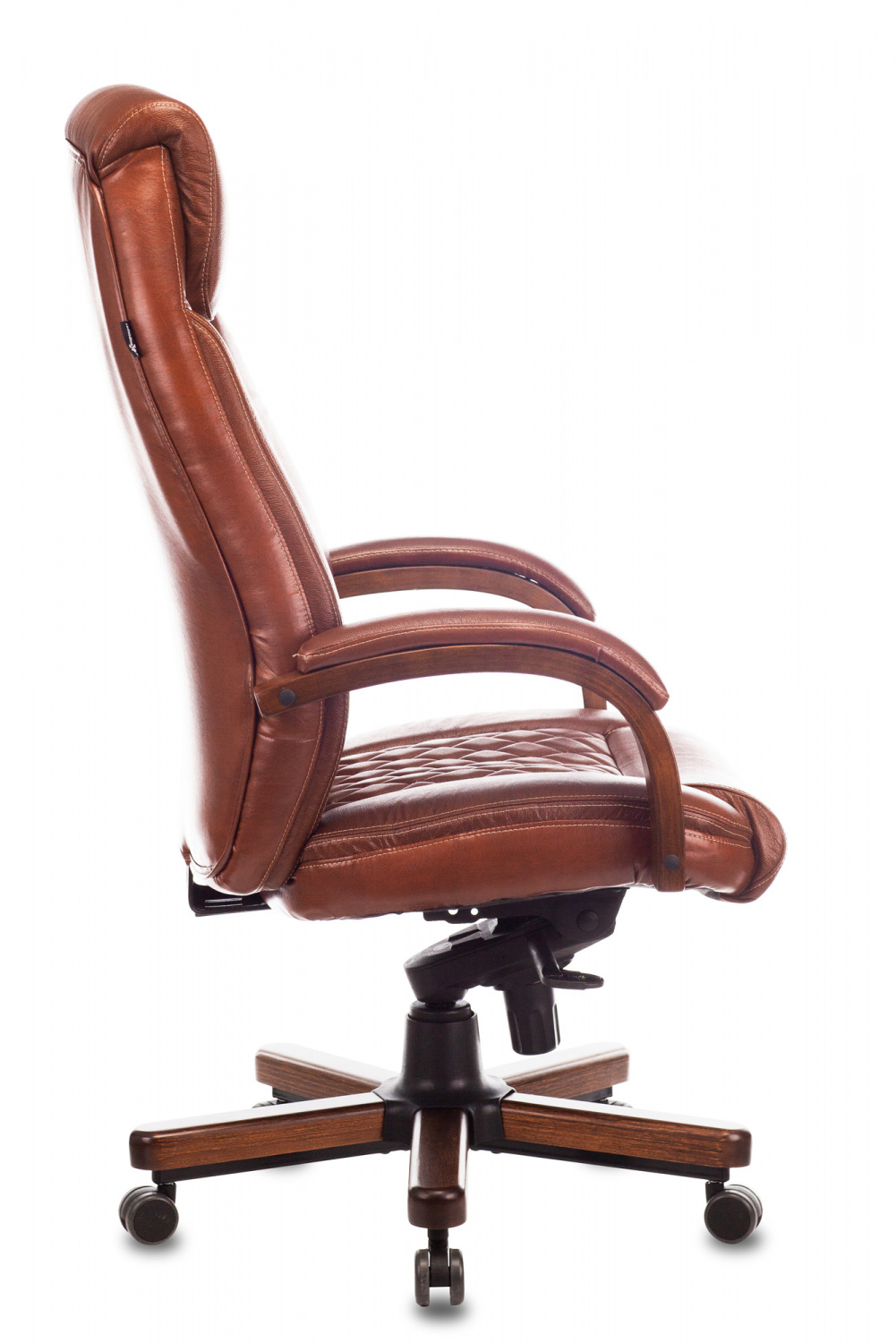 Кресло руководителя Бюрократ T-9924WALNUT светло-коричневый Leather Eichel кожа крестов. металл/дерево — фото, характеристики, наличие в Сыктывкаре