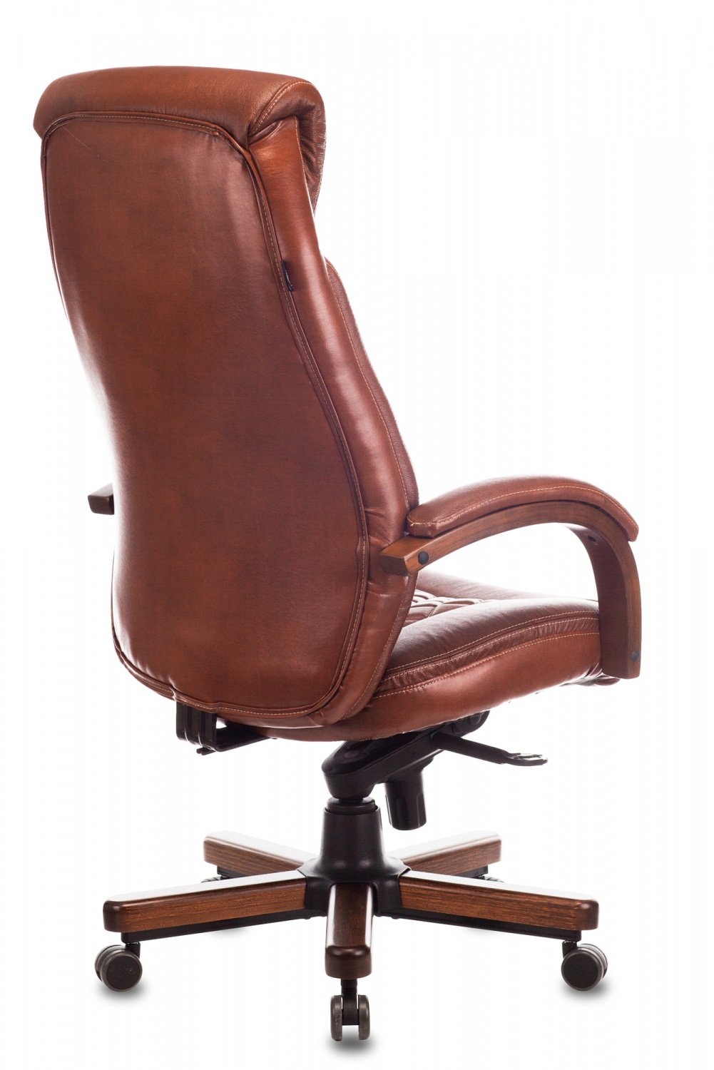 Кресло руководителя Бюрократ T-9924WALNUT светло-коричневый Leather Eichel кожа крестов. металл/дерево — фото, характеристики, наличие в Сыктывкаре
