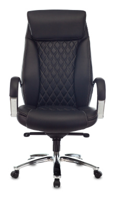 Кресло руководителя Бюрократ T-9924SL черный кожа крестов. металл хром — фото, характеристики, наличие в Сыктывкаре