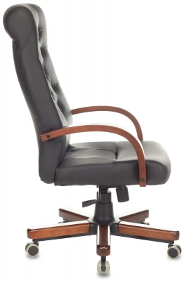 Кресло руководителя Бюрократ T-9928WALNUT/ECO черный экокожа крестов. металл/дерево — фото, характеристики, наличие в Сыктывкаре