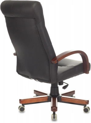 Кресло руководителя Бюрократ T-9928WALNUT/ECO черный экокожа крестов. металл/дерево — фото, характеристики, наличие в Сыктывкаре