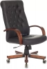 Кресло руководителя Бюрократ T-9928WALNUT/ECO черный экокожа крестов. металл/дерево