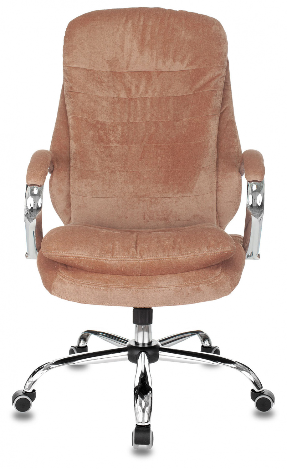 Кресло руководителя Бюрократ T-9950SL Fabric светло-коричневый Velvet 90 крестов. металл хром — фото, характеристики, наличие в Сыктывкаре